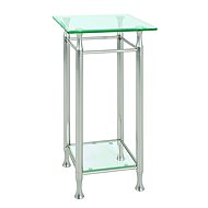 Simeon Side Table, 72cm, Clear/Stainless-steel - Side Table
