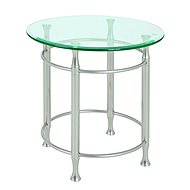 Simeon Coffee Table, 52cm, Clear/Stainless-steel - Coffee Table