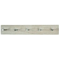 Avenio Wall Coat Rack, 57cm, Oak/Chrome - Coat Hanger