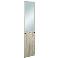 Avenio Wall Coat Rack, 190cm, Oak / Chrome - Hall Set