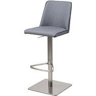 Bar stool on stainless steel base Ajka, gray - Bar Stool