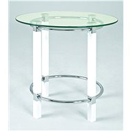Coffee table Foster II, 51 cm, white / chrome - Coffee Table