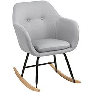 Milton Rocking Chair, Light Grey - Armchair