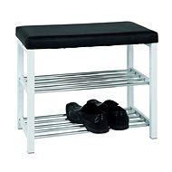 Bench with Tessa Shoe Rack, 57cm, Black/White - Bench