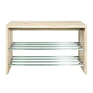 Sera II. Bench with Shoe Box, 81cm, Oak / Chrome - Bench