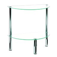 Side Table Jaylen II., 47cm, Clear/Chrome - Side Table