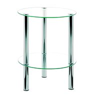 Jaylen coffee table, 47 cm, clear / chrome - Coffee Table