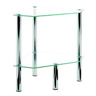 Jaydon coffee table, 47 cm, clear / chrome - Coffee Table