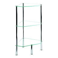 Jaydon Shelf, 77cm, Clear/Chrome - Shelving Unit