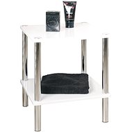 Finley Side Table, 47cm, White / Chrome - Side Table