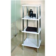 Finley Shelf, 107cm, White/Chrome - Shelving Unit