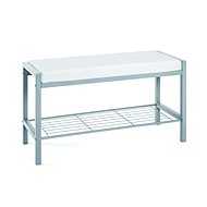 Bench with Eliana shoe box, 80 cm, white - Bench