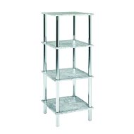 Brant Shelf, 107cm, Concrete/Chrome - Shelving Unit