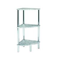 Brant II Shelf Unit, 77cm, Concrete/Chrome - Shelving Unit