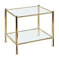 Dixi Coffee Table, 54cm, Gold/Clear - Coffee Table