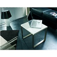 Eros Side Table, 45cm, White/Stainless-steel - Side Table