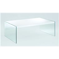 Coffee Table Gero, 110cm, White/Clear - Coffee Table