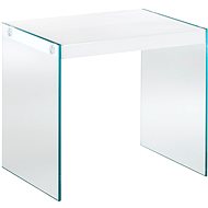 Gero Side Table, 35cm, White/Clear - Side Table