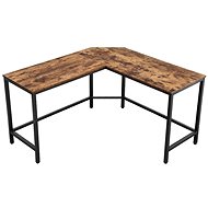 Corner work table Lera, 135 cm, brown / black - Desk