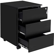 Office container Demet, 55 cm, black - Drawer Chest