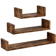 Wall shelf Lola (SET 3 pcs.), 30 cm, brown - Shelf