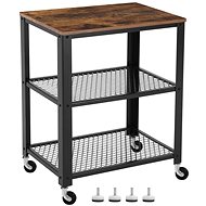 Mobile shelf Stella, 77,5 x 60 x 40 cm, brown, black - Shelving Unit