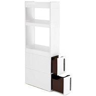 Mobile shelf Ariel, 106.5 cm, white - Shelving Unit