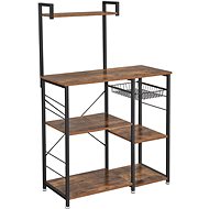 Stella shelf, 132 cm, brown / black - Shelving Unit