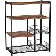 Artenat Stella mobile shelf, 95 cm, brown / black - Shelving Unit