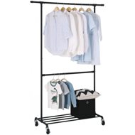 Alavis mobile stand, 192 cm, black - Clothes Hanger