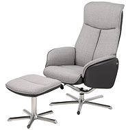 Relaxation Armchair with Footstool Aurora, Grey - Armchair