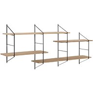 Fantasy Wall Shelf, 191cm, Wood/Black - Shelf