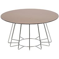 Goldy Coffee Table, 80cm, Chrome/Bronze - Coffee Table