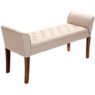 Bench/Chaise Longue Nefertiti, 133cm, Light Base, Cream - Lounge