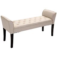 Bench/Chaise Longue Nefertiti, 133cm, Dark Base, Cream - Lounge