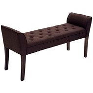 Bench/Chaise Longue Nefertiti, 133cm, Dark Base, Brown - Lounge