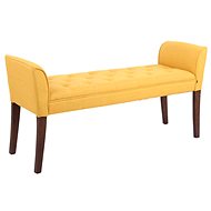 Bench/Chaise Longue Nefertiti, 133cm, Dark Base, Yellow - Lounge