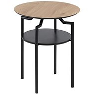 Side / bedside table Staden, 45 cm, oak / black - Night Stand