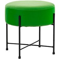 Stool/Footstool France Leather Green - Stool