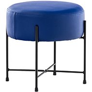 Stool/Footstool France Leather Blue - Stool