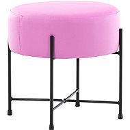 Stool/Footstool France Leather Pink - Stool