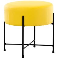 Stool/Footstool France Leather Yellow - Stool