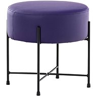 Stool/Footstool France Leather Purple - Stool
