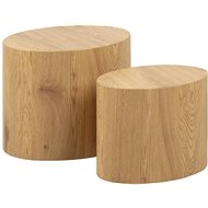 Oval Tables Stella, Set of 2 pcs, Oak - Coffee Table