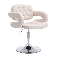 Resty Swivel Chair, Textile, Beige - Armchair