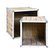 Gerda Multifunctional Tables, Set of 2 Pieces, Pine - Coffee Table