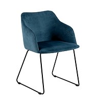 Chair with armrests Blanka (SET 2 pcs), dark blue - Dining Chair