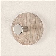 Wall hook Dilan, oak / chrome - Coat Hanger