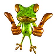 Frogo wall hook, 50 cm, green / gold - Hook