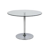 Lara Side Table, 100cm, Clear/Chrome - Side Table